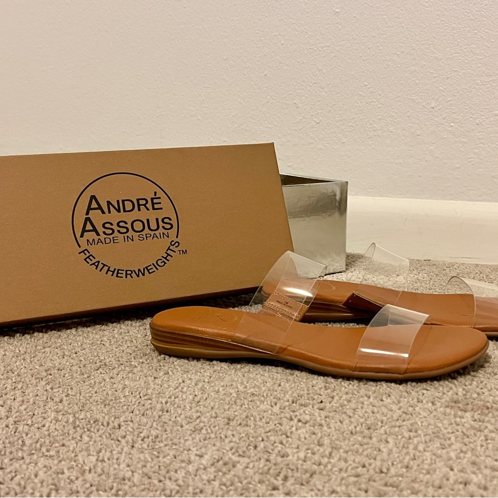 Andre Assous Clear Strap Sandals